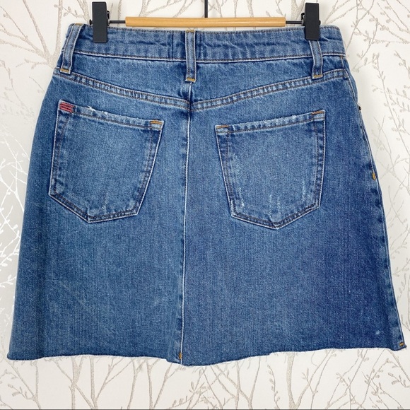 BDG URBAN OUTFITTERS Cotton Distressed Mini Skirt Small high-Waisted - Picture 2 of 10